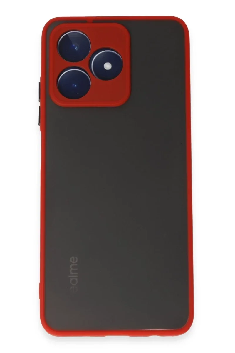 Realme C53 Kılıf Montreal Silikon Kapak - Kırmızı