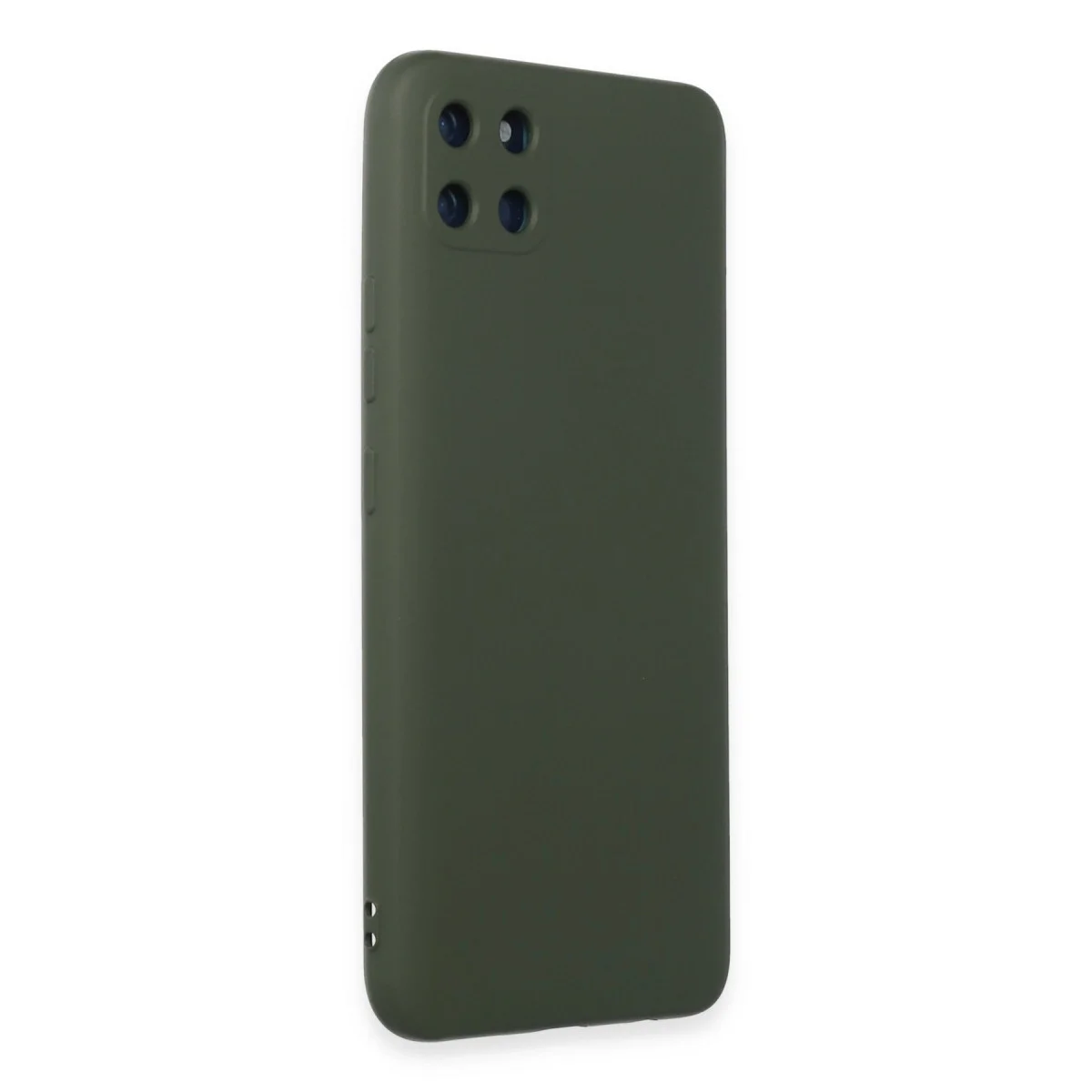 Realme C11 Kılıf Nano İçi Kadife Silikon - Koyu Yeşil görsel 2