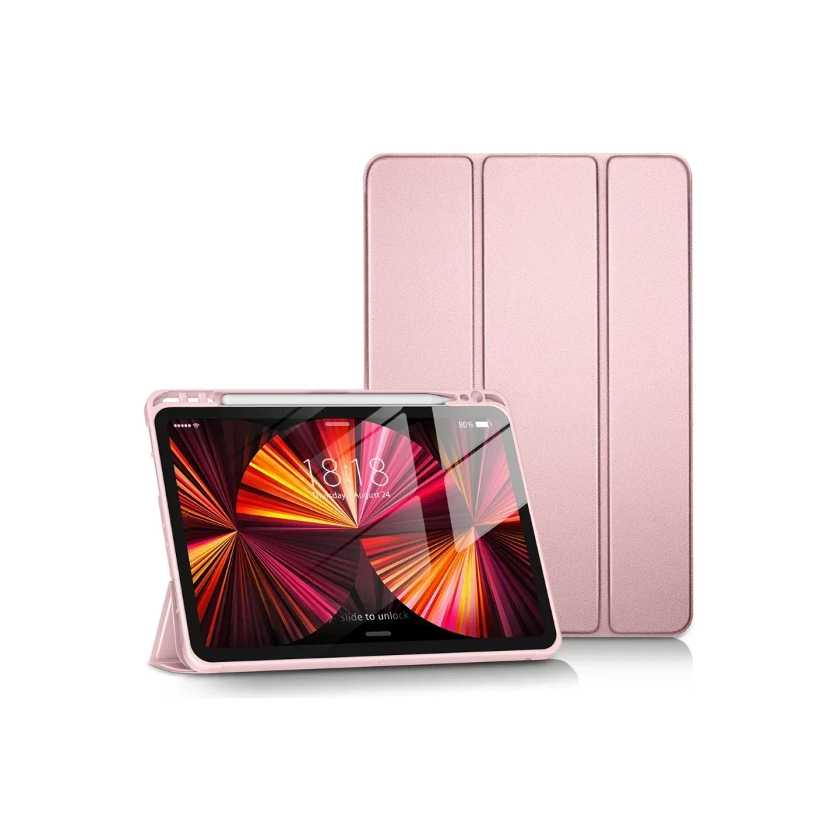 Apple iPad Pro 11 (2024) Kılıf Tablet Smart Kılıf - Pembe görsel 2