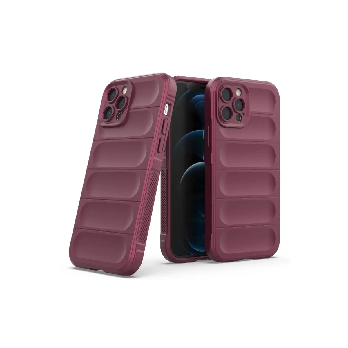 Apple iPhone 12 Pro Kılıf Optimum Silikon - Bordo görsel 2