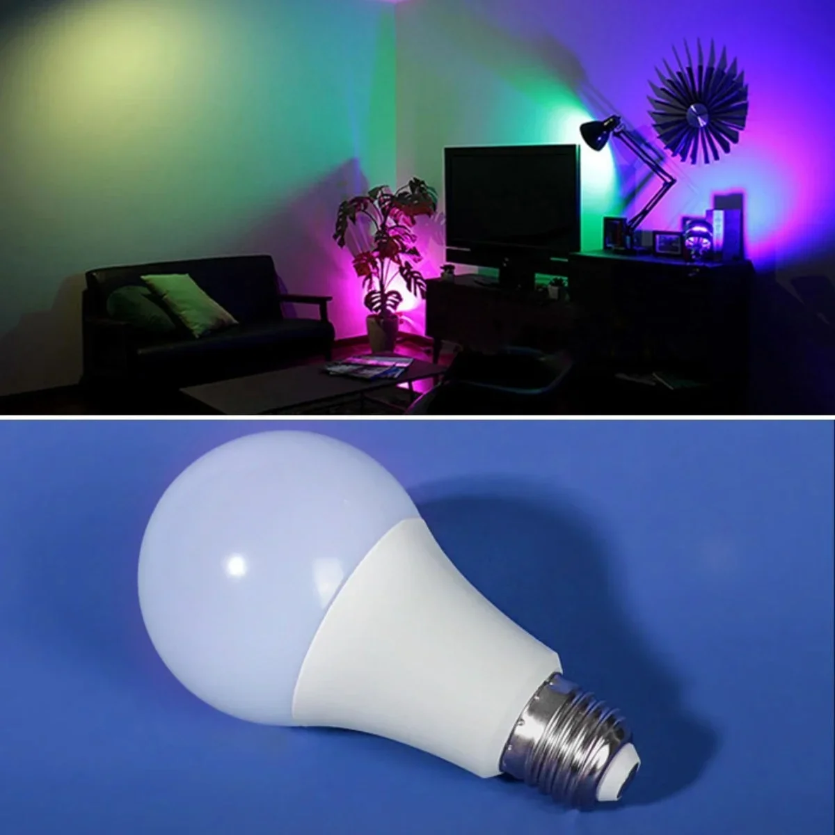 9w Uzaktan Kumandalı 15 Farklı Renk Seçenekli Led Ampul görsel 3