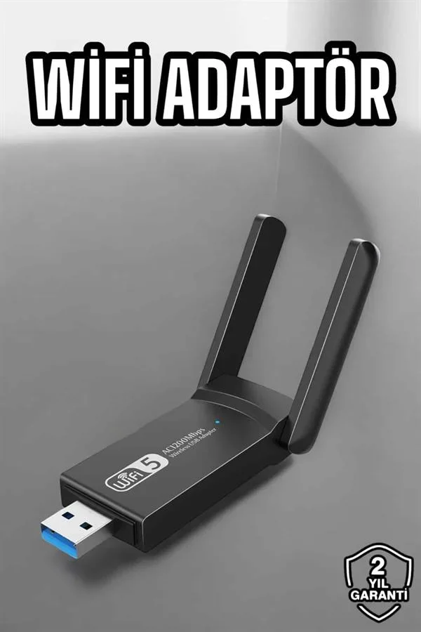Wifi Alıcı Wifi Adaptörü USB Girişli 3.0 görsel 2