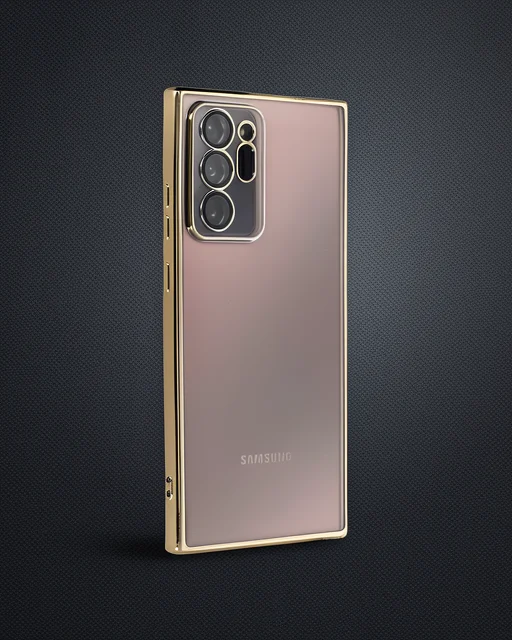 Samsung Galaxy Note 20 Ultra Kılıf Razer Lensli Silikon - Gold