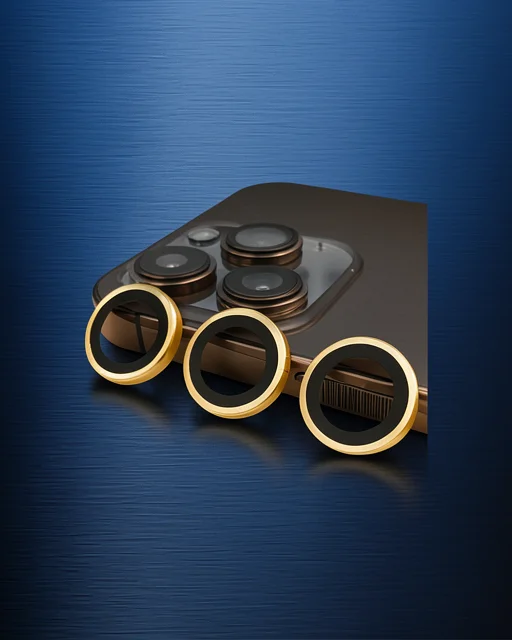 Apple İphone 14 Pro Max Raze Metal Kamera Lens - Gold