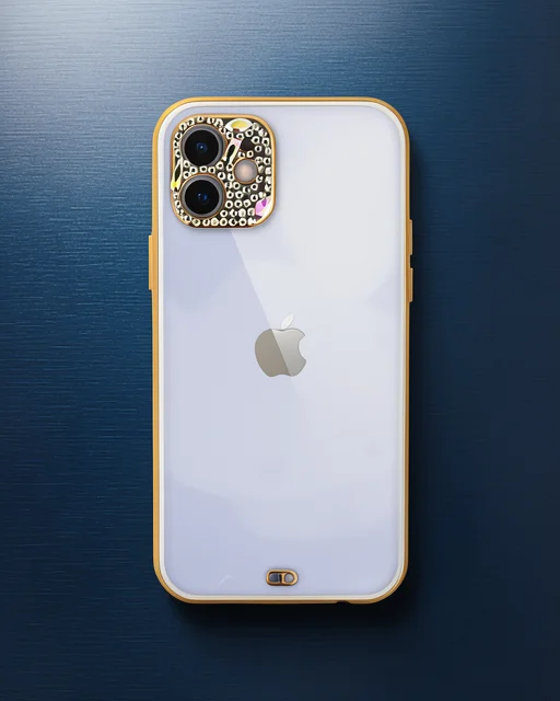 Apple İphone 12 Kılıf Liva Taşlı Silikon - Beyaz