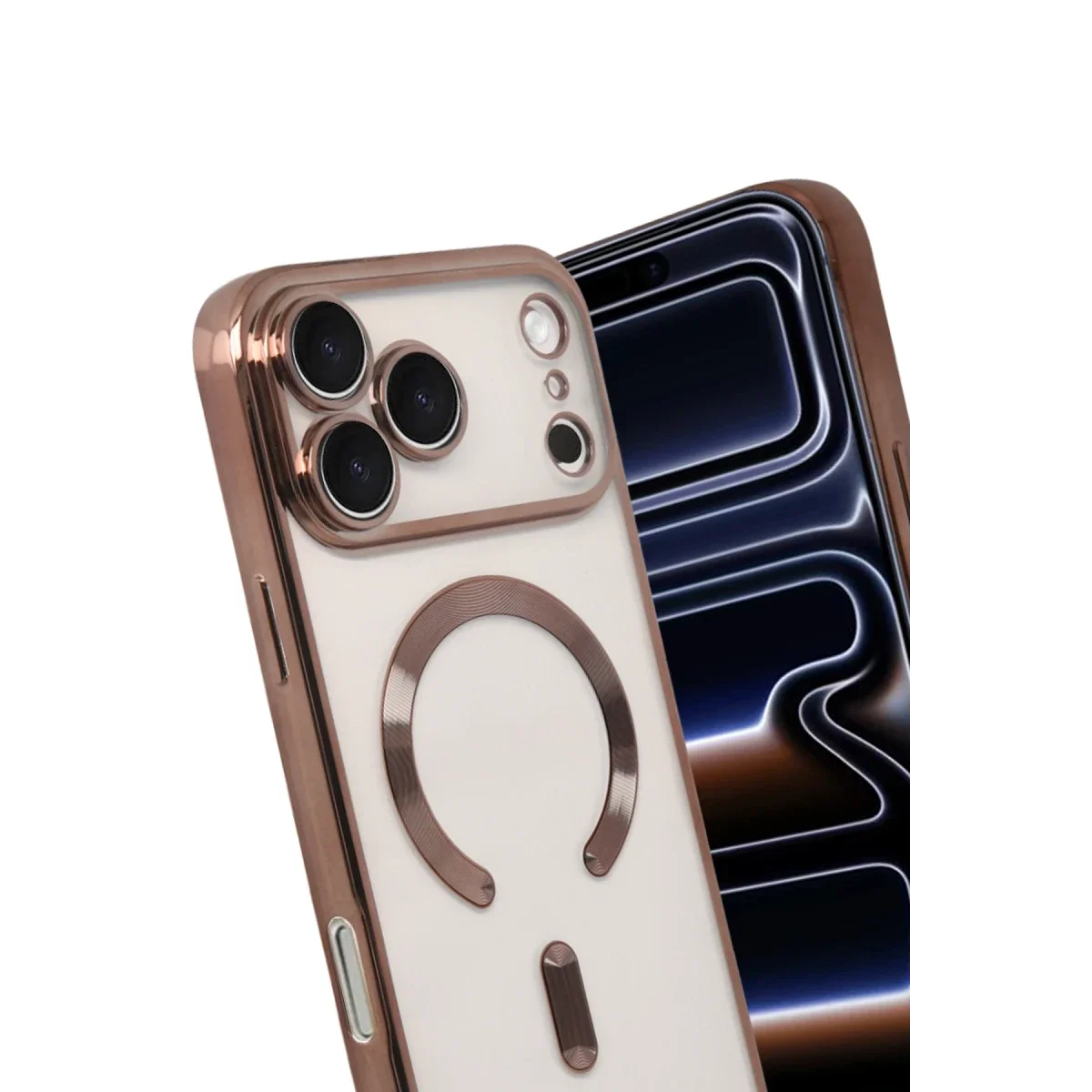 Apple iPhone 17 Pro Max Kross Magneticsafe Kapak - Çöl Titanyum görsel 3