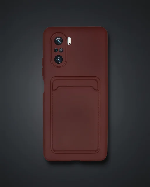 Xiaomi Mi 11i Kılıf Kelvin Kartvizitli Silikon - Bordo