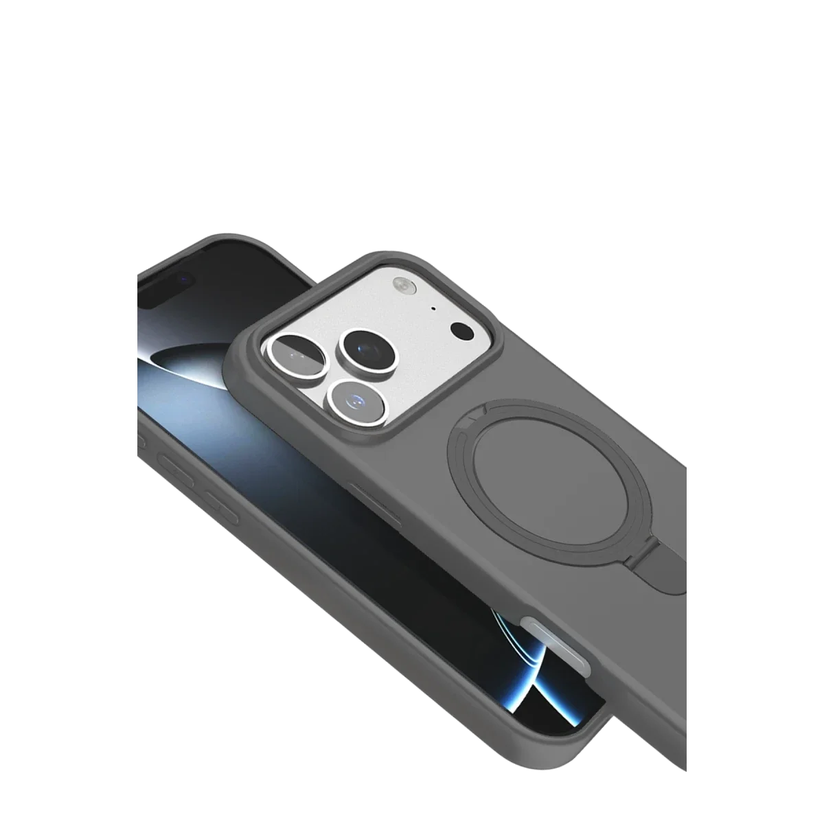 Apple iPhone 17 Pro Regal Magsafe Standlı Kapak - Titan Gri görsel 4