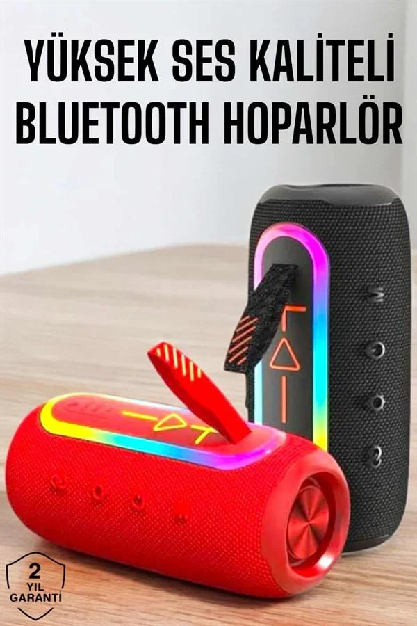 Kablosuz Bluetooth Hoparlör Uzun Pil Ömrü Taşınabilir görsel 2