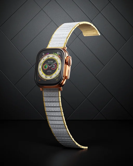 Apple Watch 42mm Made Metal Kordon (saat Değildir) - Gümüş-gold