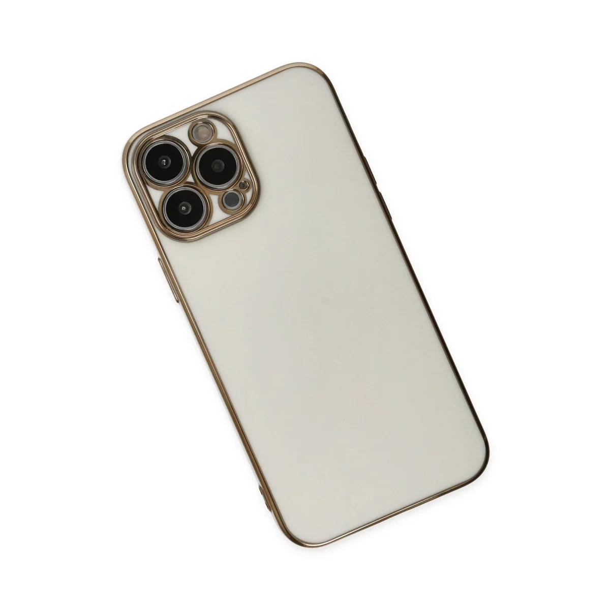 Apple İphone 15 Pro Max Kılıf Volet Silikon - Beyaz görsel 2
