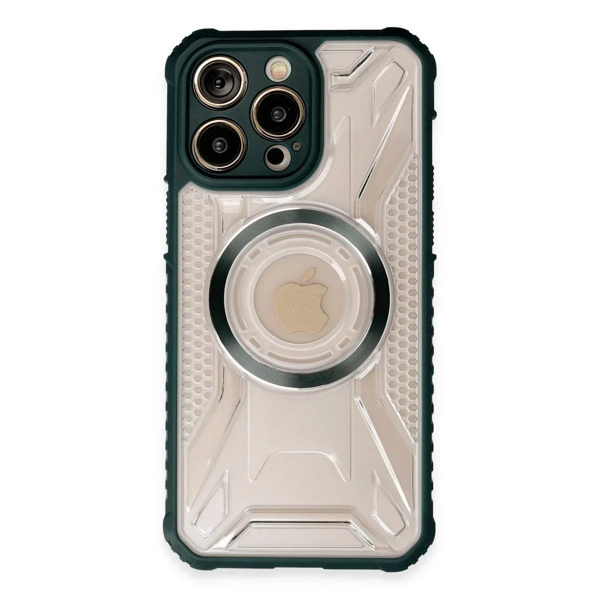 Apple iPhone 13 Pro Max Kılıf Prag Magneticsafe Kapak - Koyu Yeşil