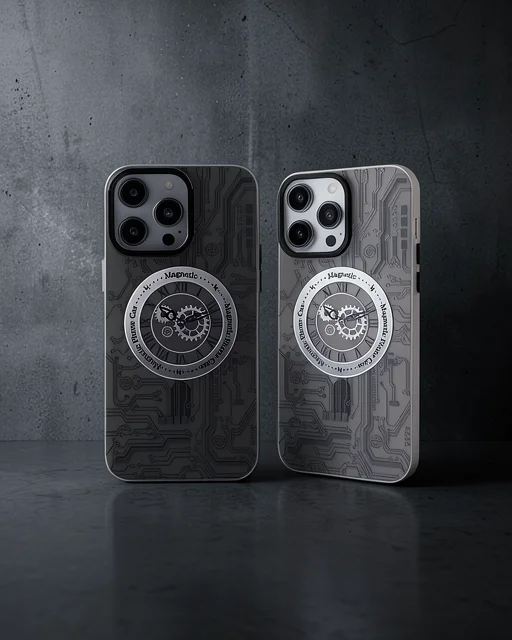 Apple İphone 14 Pro Max Kılıf Apollo Magneticsafe Desenli Kapak - Apollo Siyah - 1
