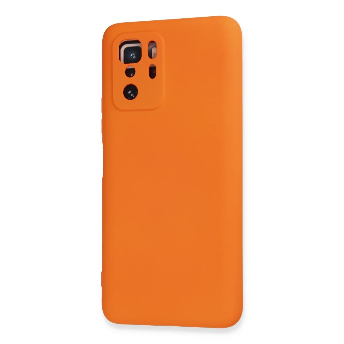 Xiaomi Poco X3 Gt Kılıf Nano İçi Kadife Silikon - Turuncu görsel 3