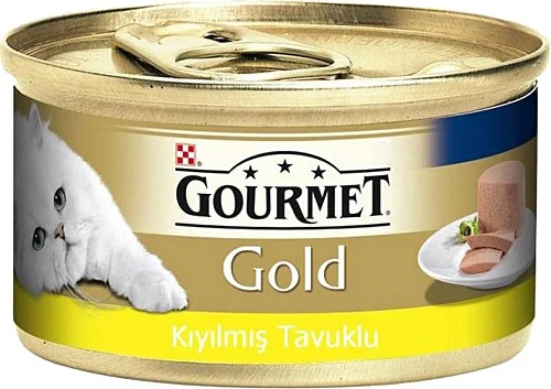 Gourtmet kıyılmış tavuklu yaş mama 85 gr