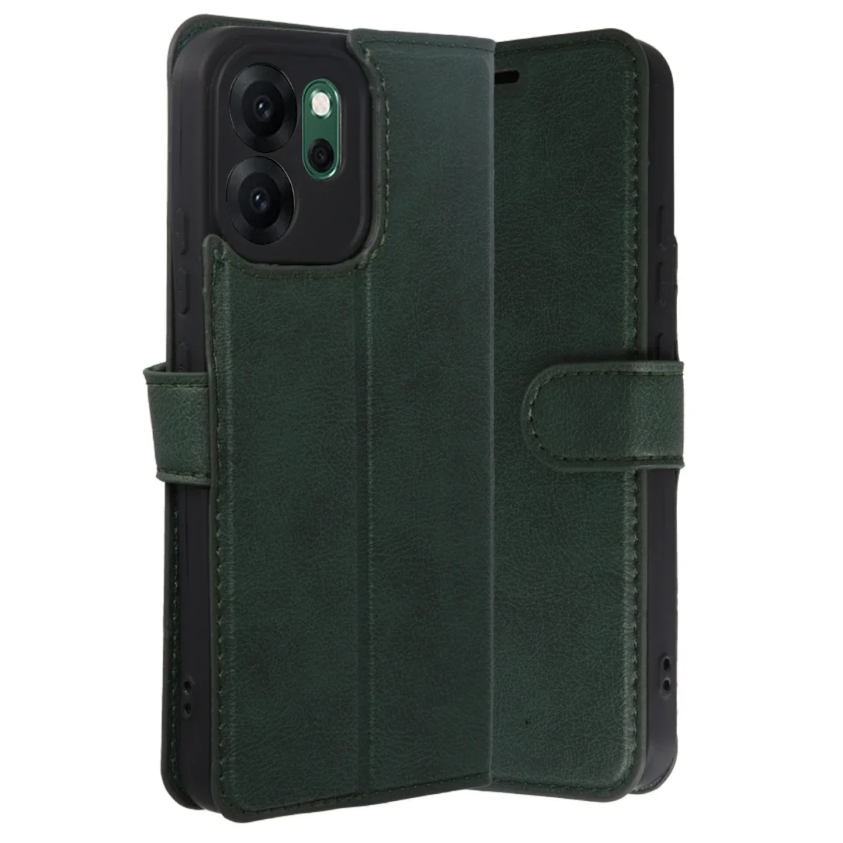 Oppo Reno 14F Trend S Plus Kapaklı Kılıf - Yeşil