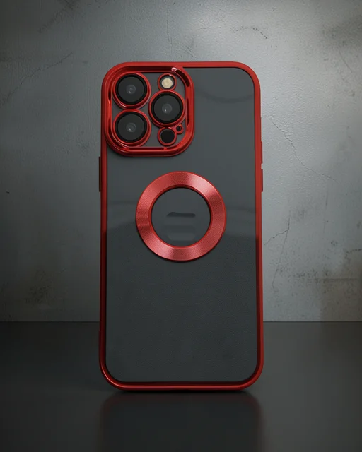 Apple İphone 14 Pro Max Kılıf Slot Silikon - Kırmızı