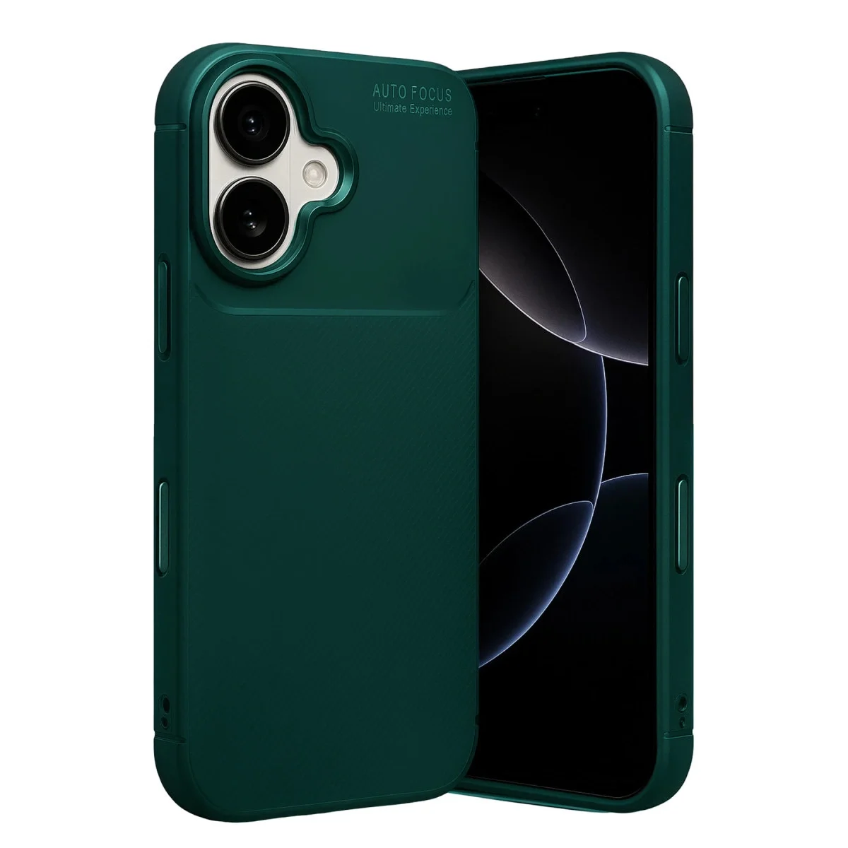 Apple İphone 17 Auto Focus Karbon Kapak - Koyu Yeşil