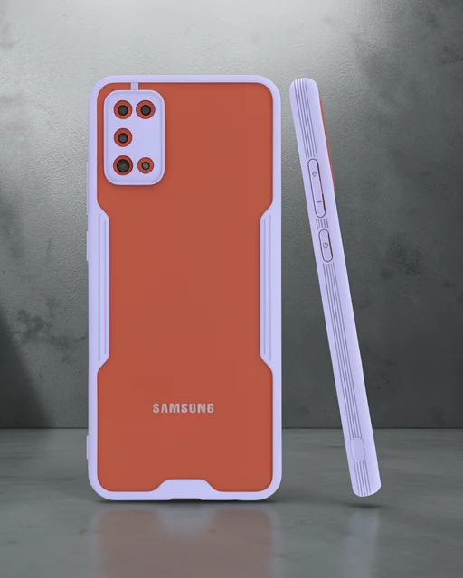 Samsung Galaxy A02s Kılıf Platin Silikon - Lila