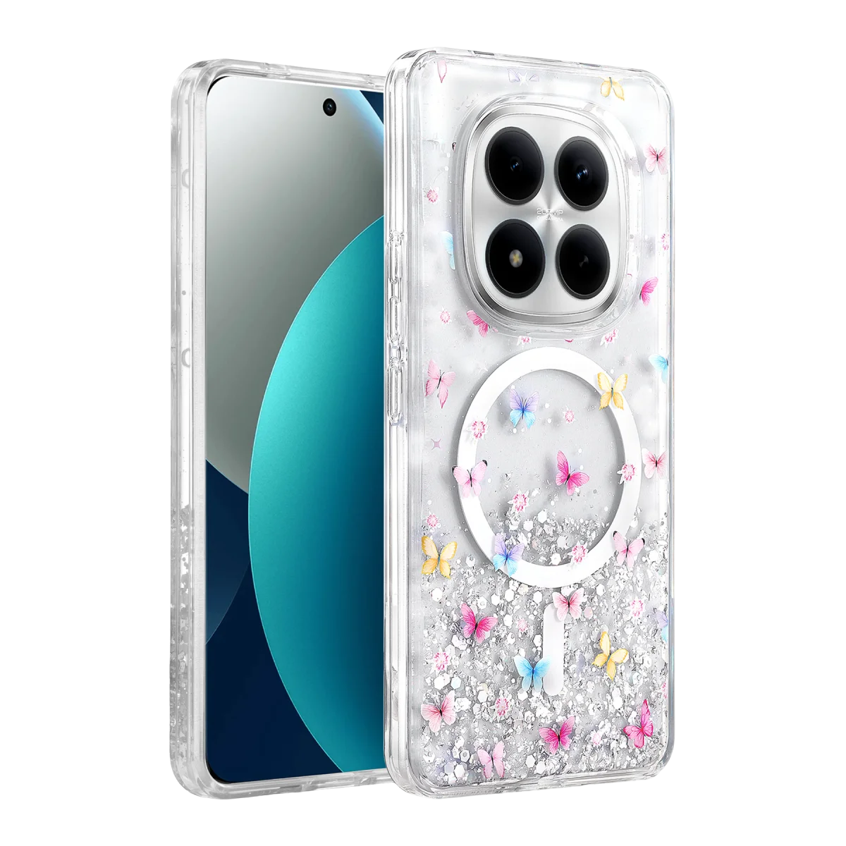 Onegif Xiaomi Redmi Note 15 Pro Plus 5G Misk Simli Magsafe Kapak - Desen 4