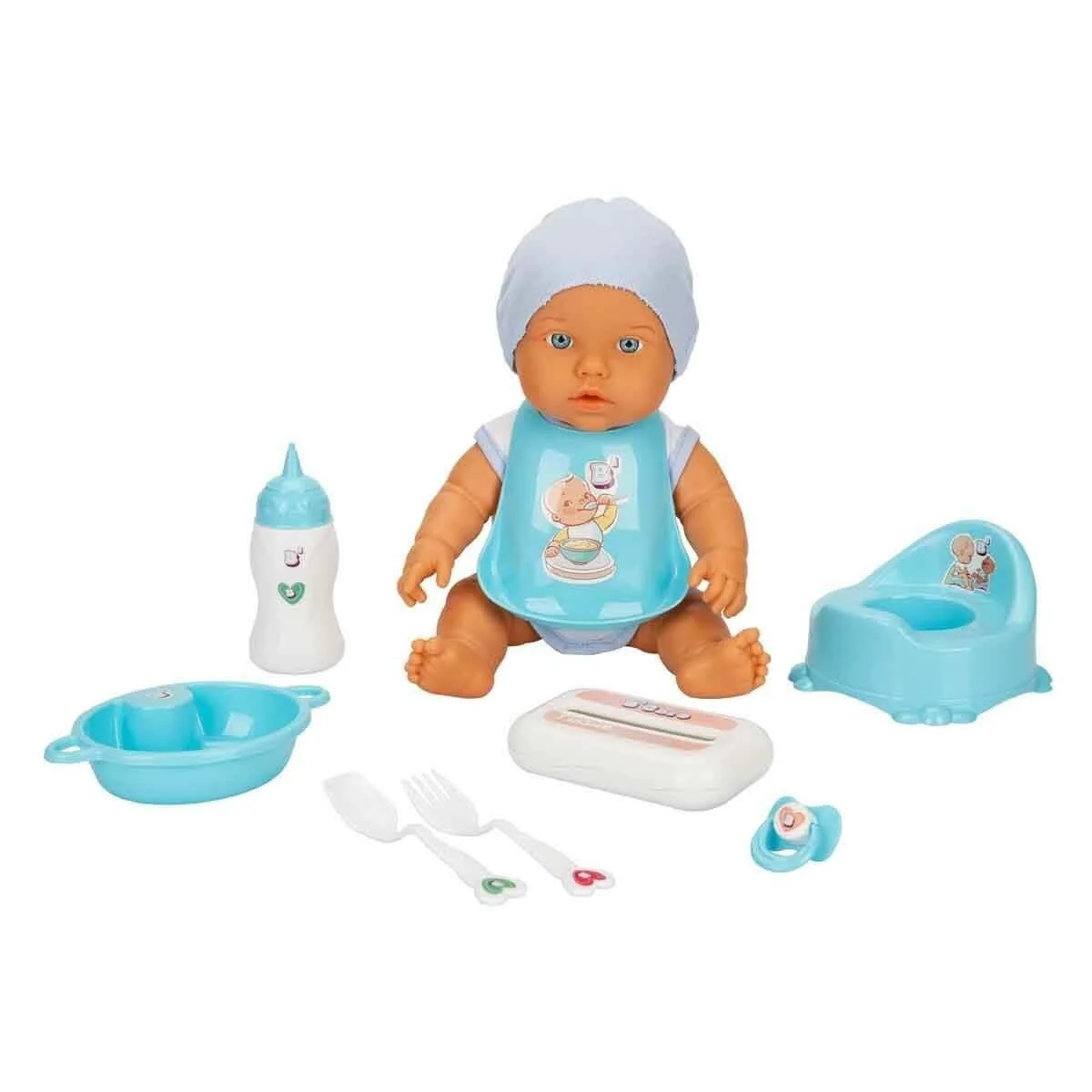 3823 Bebelou Bakım Zamanı Sesli Gülen Ağlayan Bebek 32 cm -Sunman görsel 4