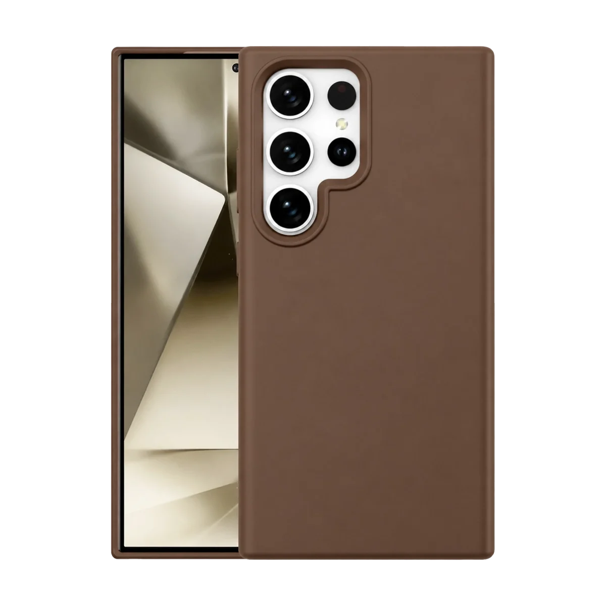 Samsung Galaxy S24 Ultra Kılıf First Silikon - Kahverengi