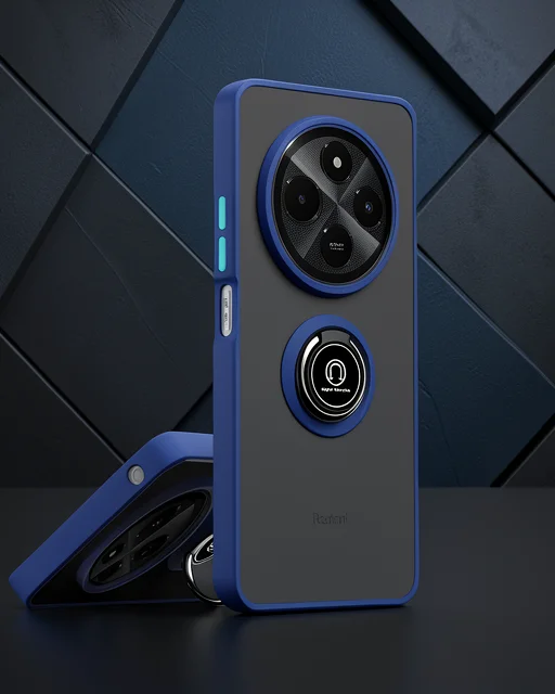 Realme C75 4g Kılıf Montreal Yüzüklü Silikon Kapak - Lacivert