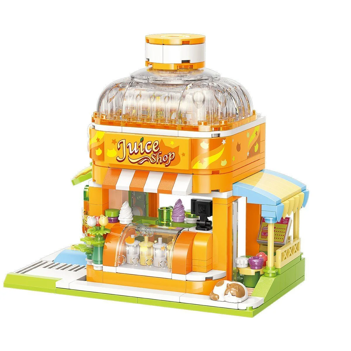 KP28017 Keeppley Kitten Juice Shop Blok Seti 315 Parça -Vagonlife görsel 3