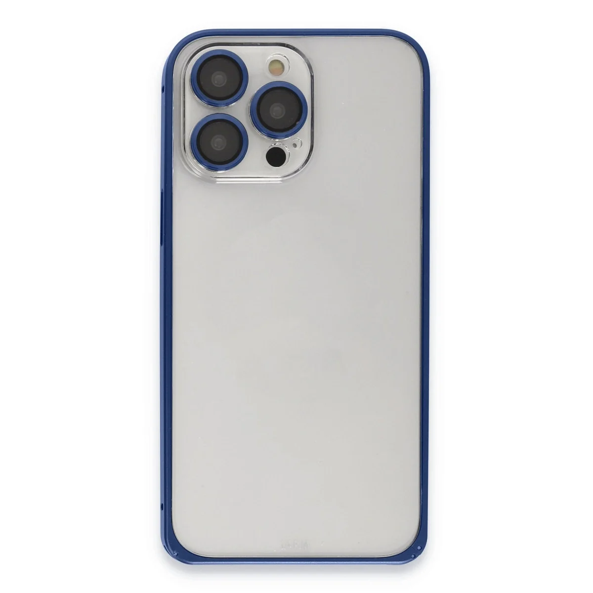Joko Apple İphone 15 Pro Metal Bumper Mat Kapak - Lacivert görsel 2