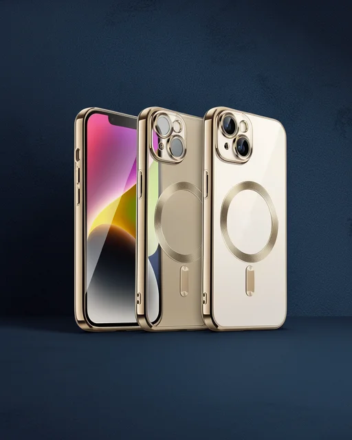 Apple İphone 15 Kılıf Kross Magneticsafe Kapak - Gold
