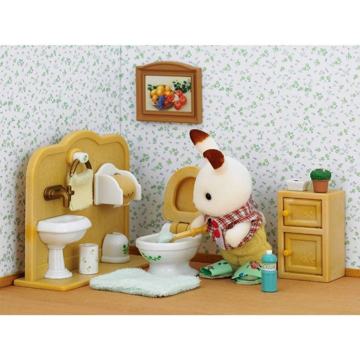 5015 Sylvanian Families Çikolata Kulaklı Tavşan Erkek ve Tuvalet Seti +3 yaş görsel 3