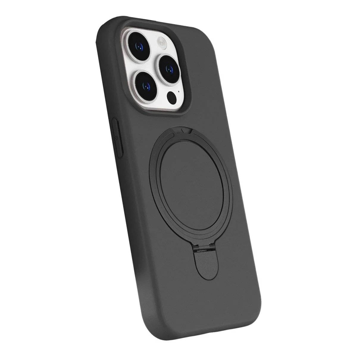 Apple İphone 15 Pro Max Regal Magsafe Standlı Kapak - Titan Gri görsel 2