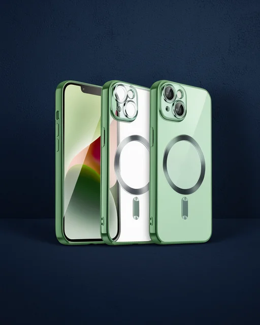 Apple İphone 15 Kılıf Kross Magneticsafe Kapak - Koyu Yeşil