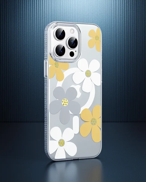 Joko Apple İphone 15 Pro Floral Magsafe Kapak - Sarı