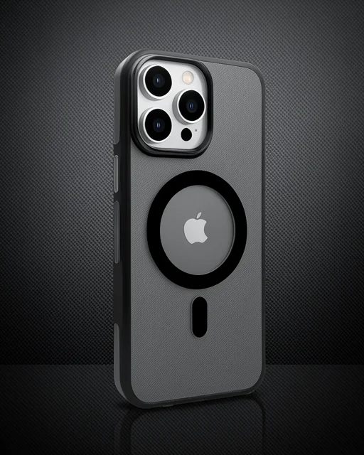 Joko Apple İphone 15 Pro Gleam Pc Sert Magsafe Kılıf - Şeffaf-siyah