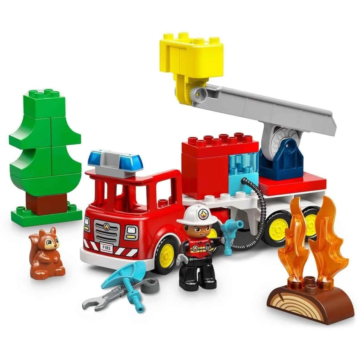 10473 Lego Duplo Hortumlu İtfaiye Aracı ve İtfaiyeci 28 parça +2 yaş görsel 3
