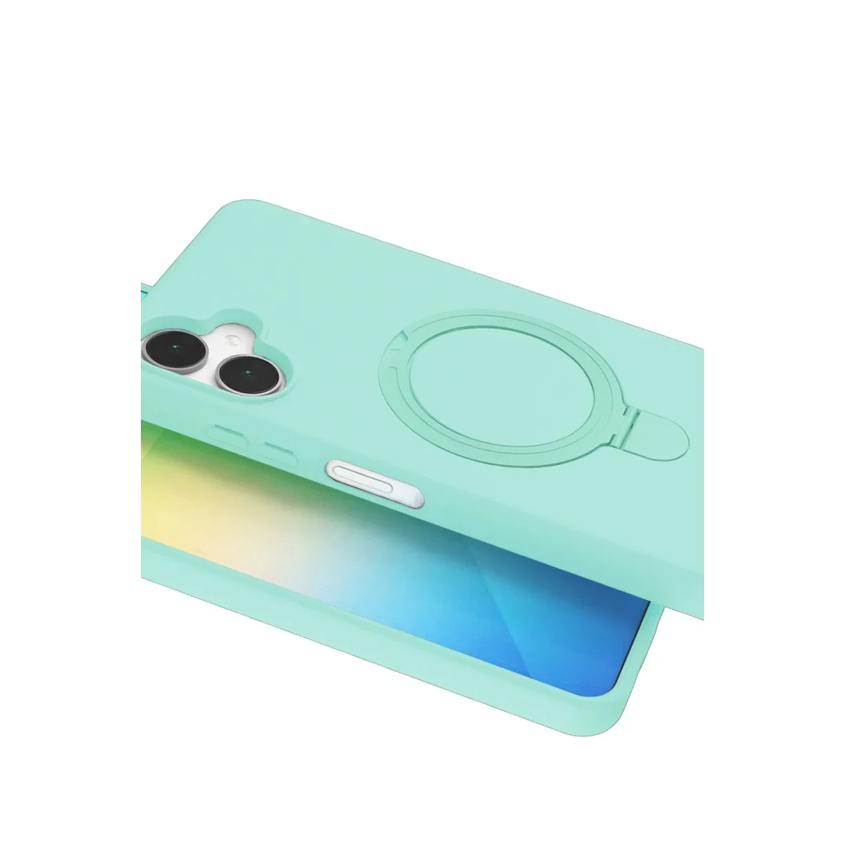 Samsung Galaxy A06 Regal Magsafe Standlı Kapak - Su Yeşili görsel 4