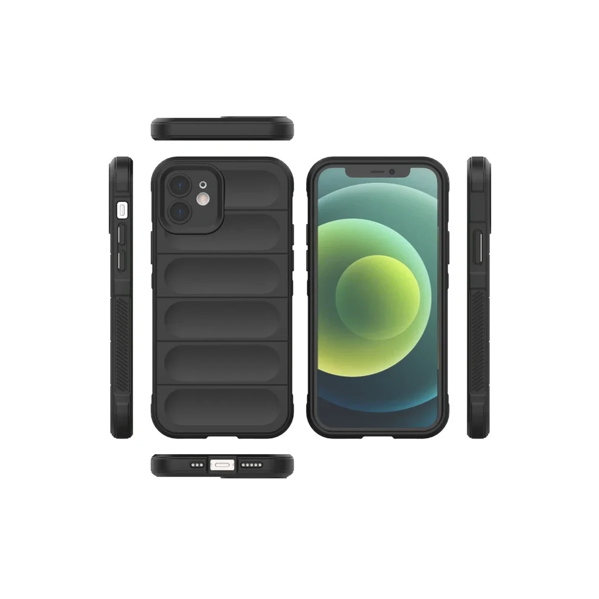 Apple iPhone 12 Kılıf Optimum Silikon - Siyah görsel 3