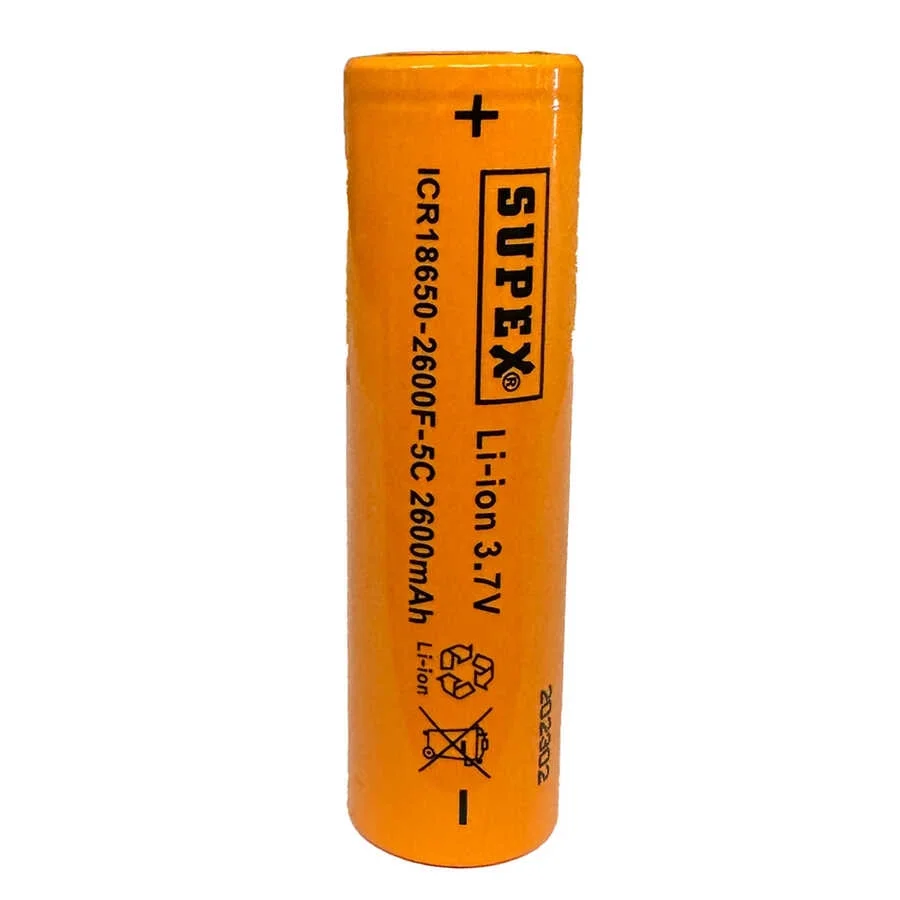 ICR18650-2600F-5C Li-Ion 3.7V 2600mAh 5C Deşarj Akımı Düz Kafa Pil