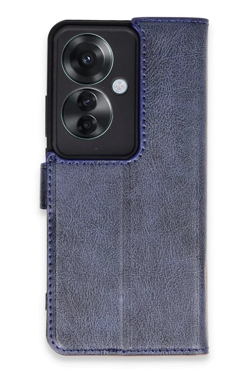 Oppo Reno 11F Kılıf Trend S Plus Kapaklı Kılıf - Lacivert