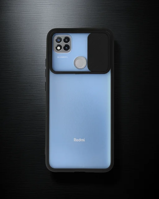 Xiaomi Redmi 9c Kılıf Palm Buzlu Kamera Sürgülü Silikon - Siyah