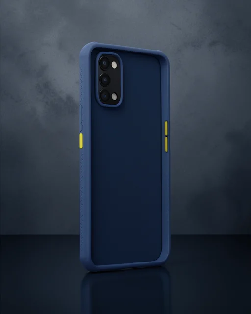 Realme 7 Pro Kılıf Miami Şeffaf Silikon - Lacivert