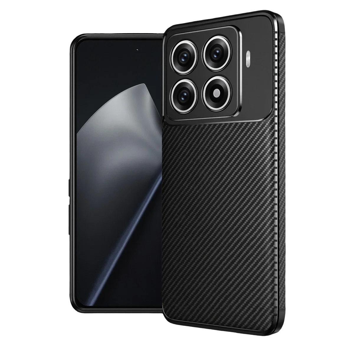 Xiao 15t Pro Auto Focus Karbon Kapak - Siyah