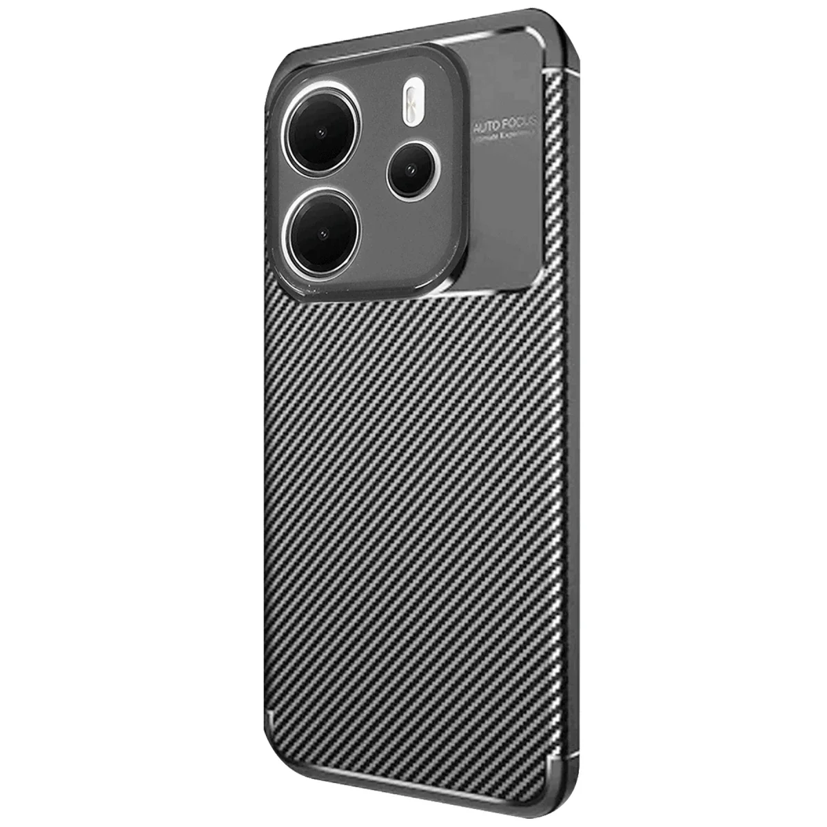 Xiaomi Redmi Note 14 4G Kılıf Auto Focus Karbon Kapak - Siyah görsel 3