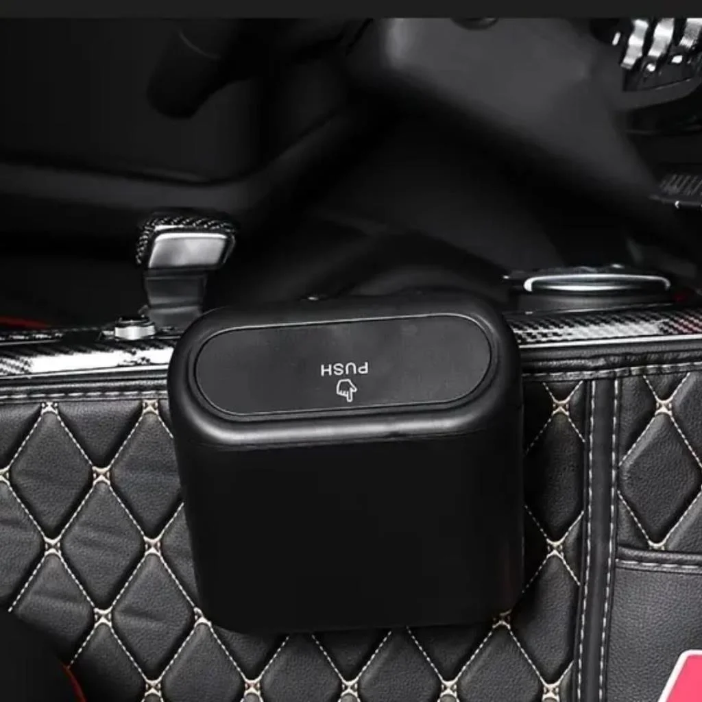 Araç İçi Takılarak Sabitlenebilen Mini Kapaklı Çöp Kovası görsel 4