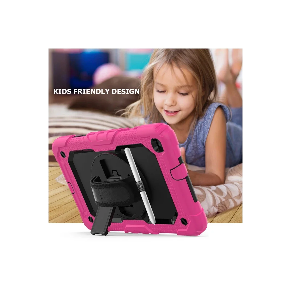 Samsung Galaxy T290 Tab A 8 Kılıf Pars Tablet Kapak - Pembe görsel 6