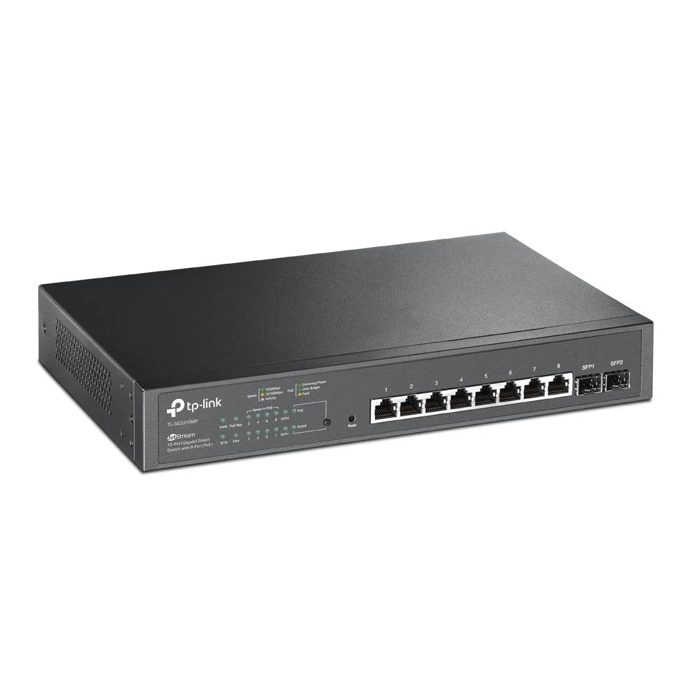 Omada TL-SG2210MP 8 Port Gıgabıt+ 2XGIGABIT Sfp Uplınk Yönetilebilir 150W Poe Rackmount Swıtch görsel 2