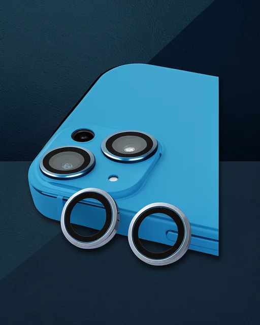Apple İphone 13 Mini Raze Metal Kamera Lens - Mavi