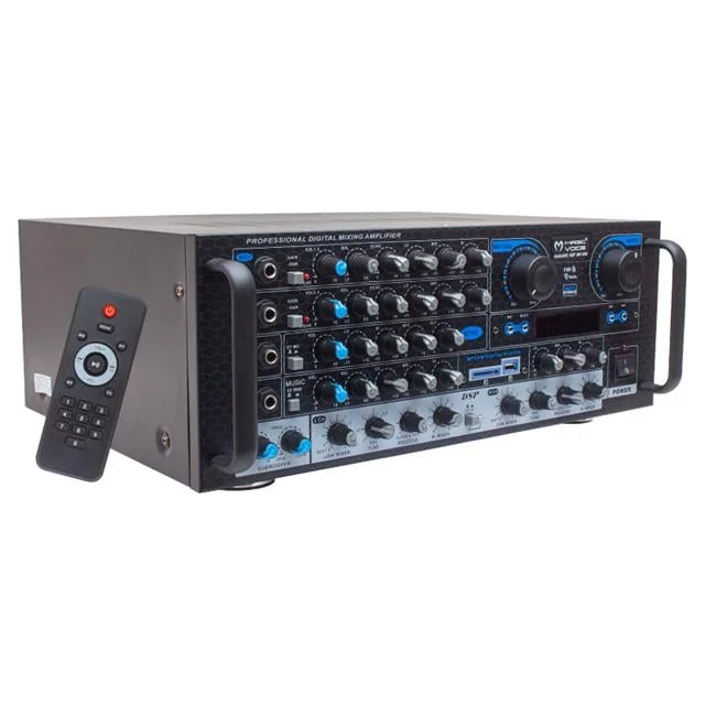 MagicVoice MV-550 2x100W USB/SD/Bluetooth 4 krofon Girişli Stereo xer Amfi görsel 4