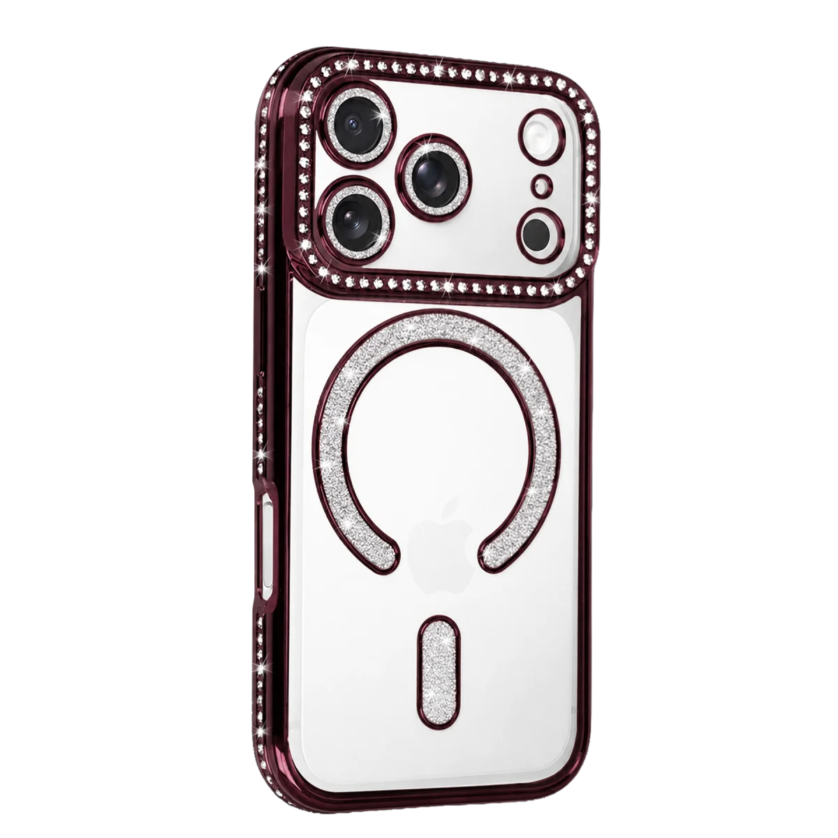 Apple iPhone 18 Pro Max Joke Simli Magneticsafe Kılıf - Bordo görsel 2